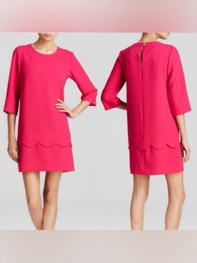 Kate Spade Pink Dress with Scallop Details Size 0